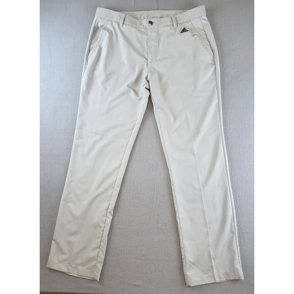 Adidas Golf Climate Performance Pants Men's 36x32 Flat Front 3-Stripe DM3080
